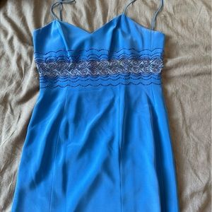 blue mini formal dress
